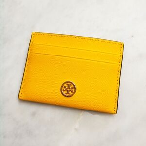 Tory Burch Emerson Slim Card Case in beautiful Yellow